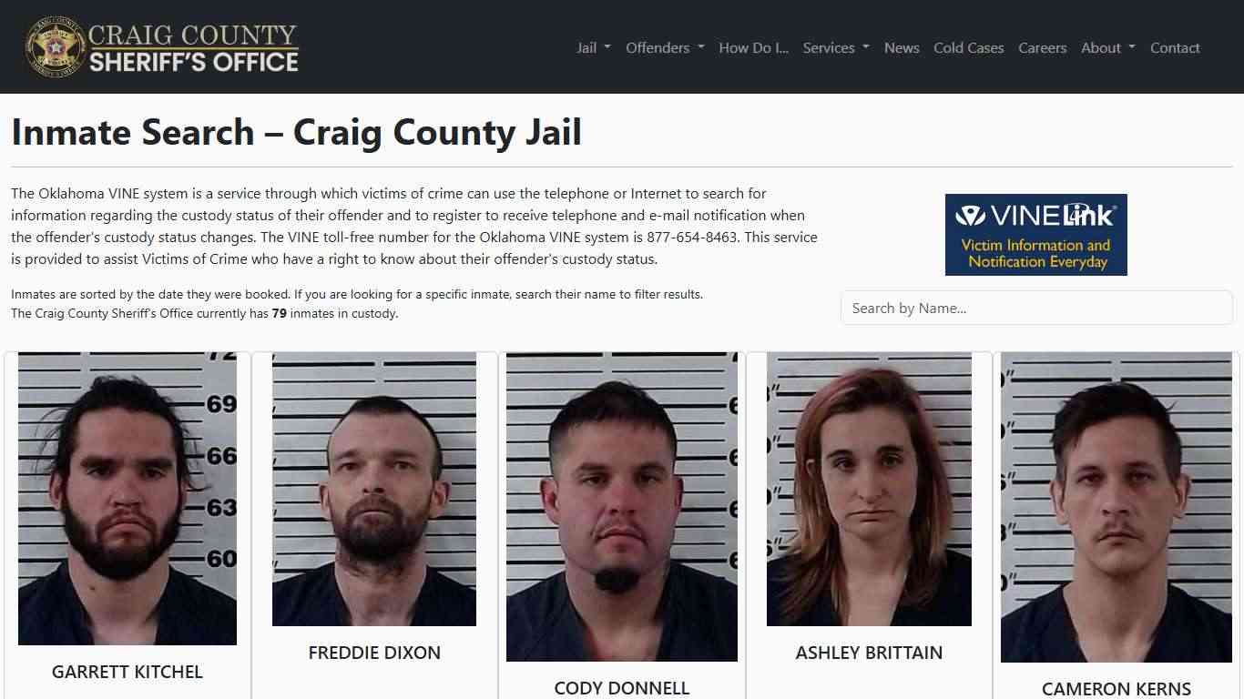 Inmate Search | Craig County Sheriff's Office