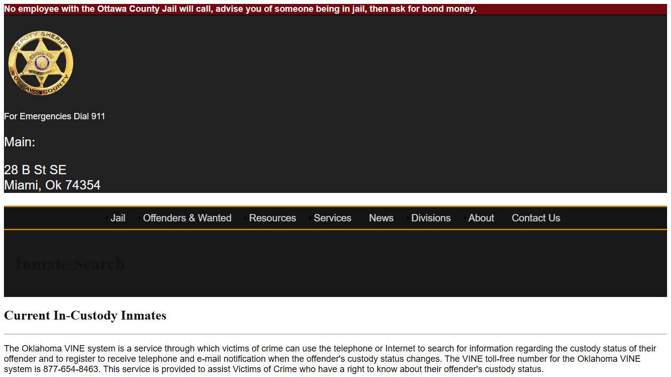 Inmate Search - Ottawa County Sheriff's Office